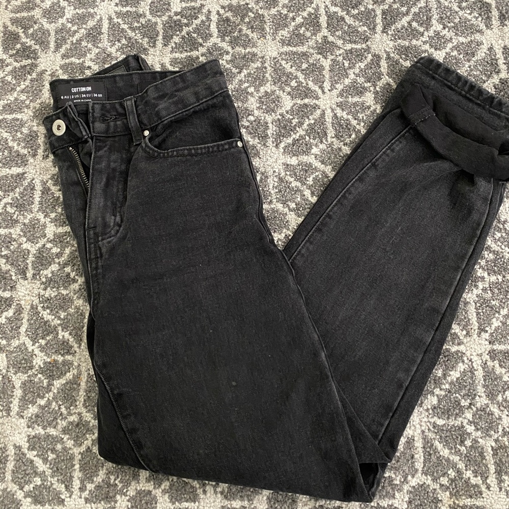 Cotton On Mom Jeans Black